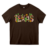 Chocolate Brown texas Heavy Core Tee - Zillion Design Studio