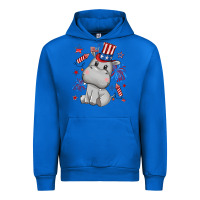 Cobalt fourth of july hippopotamus Urban Hoodie - CowGirlArtShop