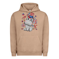 Pigment Burro fourth of july hippopotamus Urban Hoodie - CowGirlArtShop
