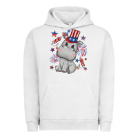 Pigment Lunar Rock fourth of july hippopotamus Urban Hoodie - CowGirlArtShop