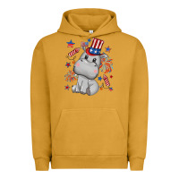 Pigment Peanut Butter fourth of july hippopotamus Urban Hoodie - CowGirlArtShop