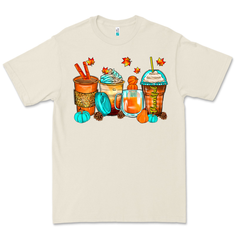 Thankful Coffee Cups Premium Tee by Zillion Design Studio | Teevron