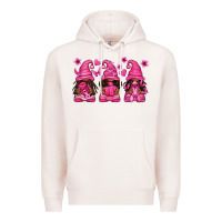 Pale Pink breast cancer afro gnomies Premium Hoodie - texasbilliewilder