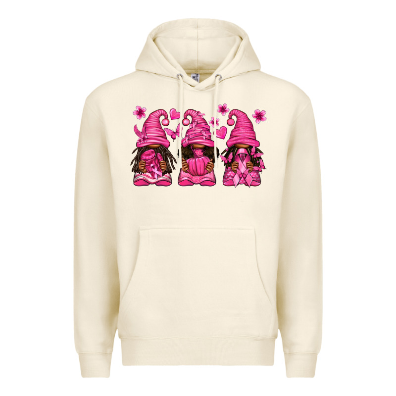 Breast Cancer Afro Gnomies Premium Hoodie by texasbilliewilder | Teevron