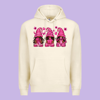 Breast Cancer Afro Gnomies Premium Hoodie Designed By Texasbilliewilder