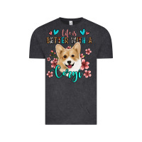Vintage Black life is better with a corgi Vintage Tee - Jasminsmagicworld