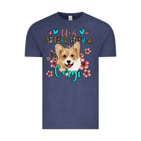 Vintage Denim life is better with a corgi Vintage Tee - Jasminsmagicworld