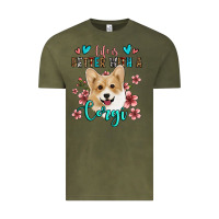 Vintage Olive life is better with a corgi Vintage Tee - Jasminsmagicworld
