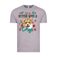 Vintage Zinc life is better with a corgi Vintage Tee - Jasminsmagicworld