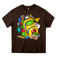 Chocolate Brown school bag Heavy Core Tee - texasbilliewilder