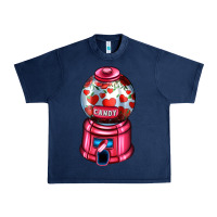 Navy love and candy machine Urban Heavy Tee - AdoDesignShop