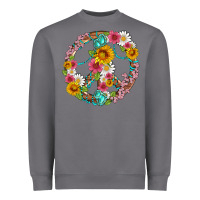 Storm floral peace sign with gemstone Heavyweight Sweatshirt - Artiststas