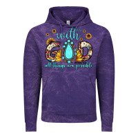 Cloud Purple with god all things are possible matthew 19 26 Vintage Hoodie - JahusDesignShop