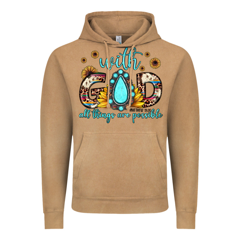 With God All Things Are Possible Matthew 19 26 Vintage Hoodie by JahusDesignShop | Teevron