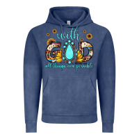 Vintage Denim with god all things are possible matthew 19 26 Vintage Hoodie - JahusDesignShop