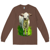 Chestnut Charolais Heifer Long Sleeve Tee - LillyAllenDesigns