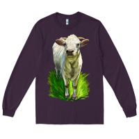 Plum Charolais Heifer Long Sleeve Tee - LillyAllenDesigns