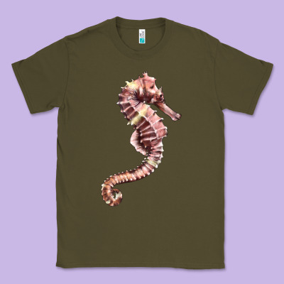 Pink Seahorse Classic Tee Designed By Lillyallendesigns