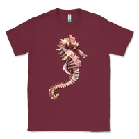 Burgundy pink seahorse Classic Tee - LillyAllenDesigns