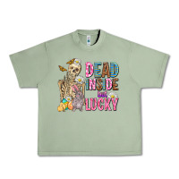 Oil Green easter dead inside but lucky  with skeleton Urban Heavy Tee - AdoDesignShop
