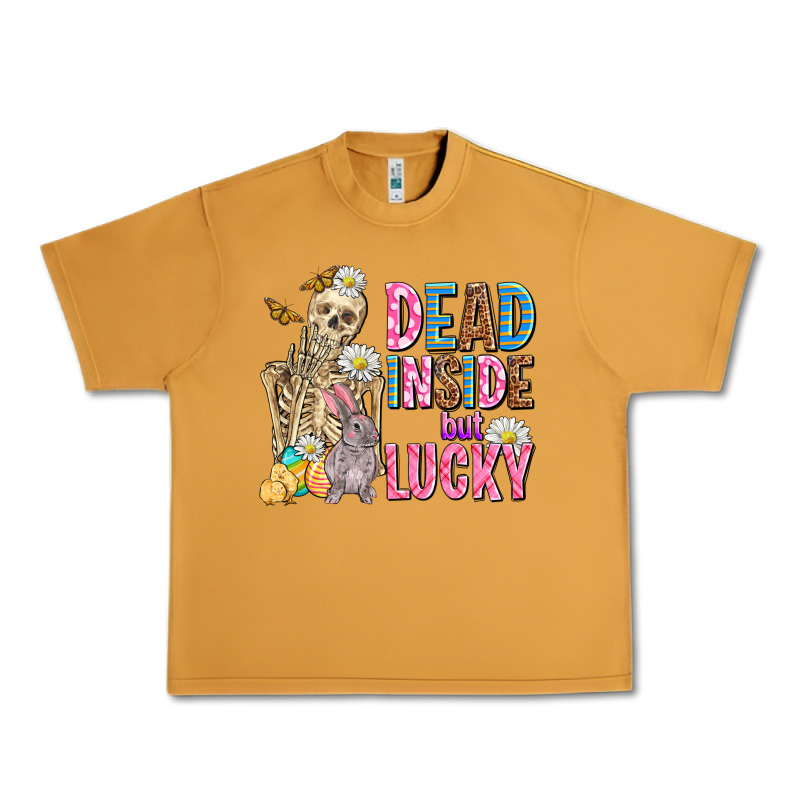 Easter Dead Inside But Lucky  With Skeleton Urban Heavy Tee by AdoDesignShop | Teevron