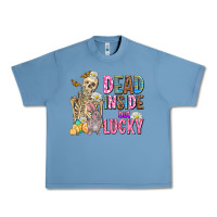 Pebble Blue easter dead inside but lucky  with skeleton Urban Heavy Tee - AdoDesignShop