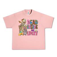 Salmon easter dead inside but lucky  with skeleton Urban Heavy Tee - AdoDesignShop