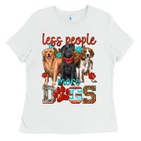White less people more dogs Ladies Tee - texasbilliewilder