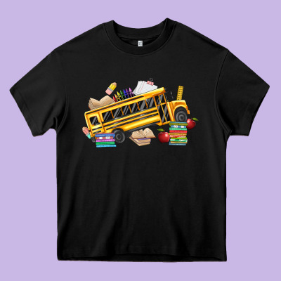 School Bus Driver Heavy Core Tee Designed By Texasbilliewilder