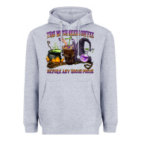 Heather Grey this witch needs coffee before any hocus pocus Heavyweight Hoodie - BarkalooDesign