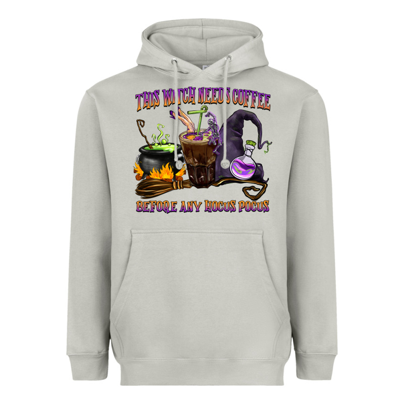 This Witch Needs Coffee Before Any Hocus Pocus Heavyweight Hoodie by BarkalooDesign | Teevron