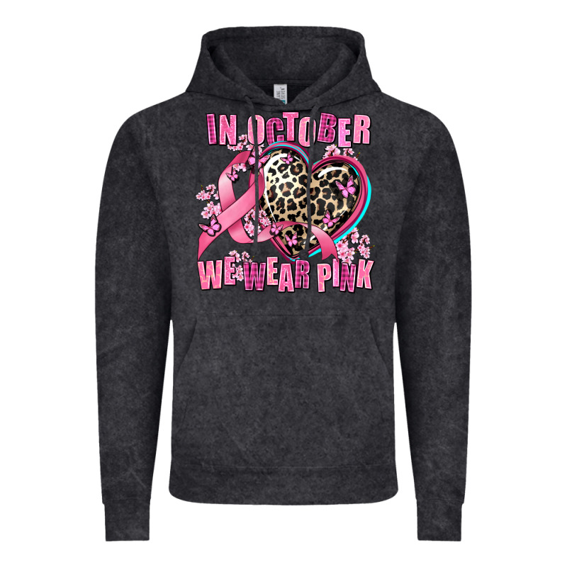 Western Leopard  In October We Wear Pink Heart Vintage Hoodie by AdoDesignShop | Teevron