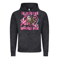 Vintage Black western leopard  in october we wear pink heart Vintage Hoodie - AdoDesignShop