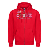 Red be kind gnome matter what Zipper Hoodie - NancyCooperArtShop