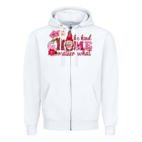 White be kind gnome matter what Zipper Hoodie - NancyCooperArtShop