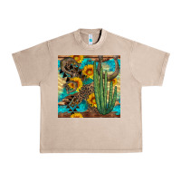 French Oak horseshoe and cactus Urban Heavy Tee - BundleAndBundleShop