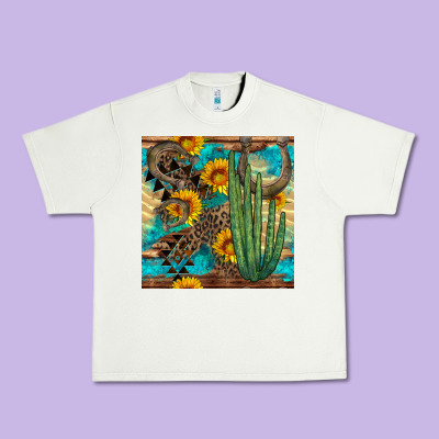 Horseshoe And Cactus Urban Heavy Tee Designed By Bundleandbundleshop