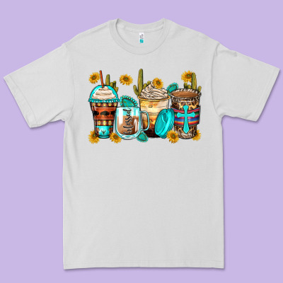 Blessed Coffee Cups Premium Tee Designed By Zillion Design Studio