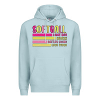 Blue Mist retro softball png Premium Hoodie - JahusDesignShop