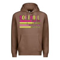 Chestnut retro softball png Premium Hoodie - JahusDesignShop
