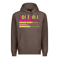 Coffee retro softball png Premium Hoodie - JahusDesignShop