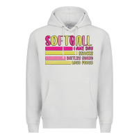 Dove Grey retro softball png Premium Hoodie - JahusDesignShop