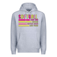 Heather Grey retro softball png Premium Hoodie - JahusDesignShop