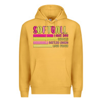 Mustard retro softball png Premium Hoodie - JahusDesignShop