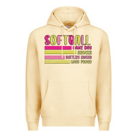 Pina Colada retro softball png Premium Hoodie - JahusDesignShop