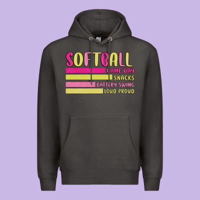 Retro Softball Png Premium Hoodie Designed By Jahusdesignshop