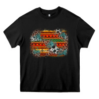 Black leopard aztec background Heavy Core Tee - Zillion Design Studio