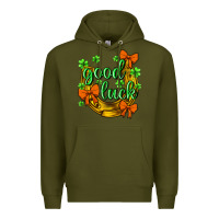 Army Green st.patricks good luck Premium Hoodie - NancyCooperArtShop