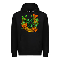 Black st.patricks good luck Premium Hoodie - NancyCooperArtShop