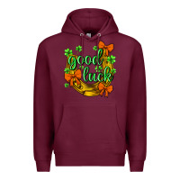 Burgundy st.patricks good luck Premium Hoodie - NancyCooperArtShop